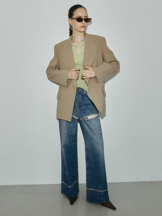 TROMPE-l’OEIL DENIM PANTS