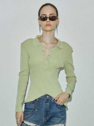 POWER SHOULDER POLOKNIT