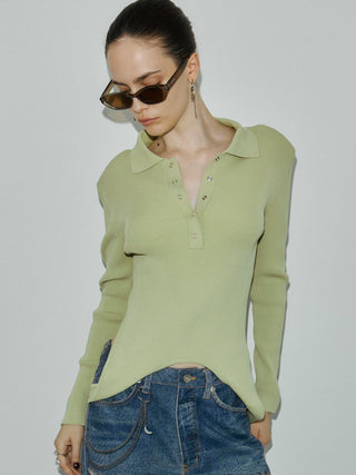 POWER SHOULDER POLOKNIT