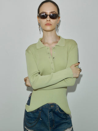 POWER SHOULDER POLOKNIT