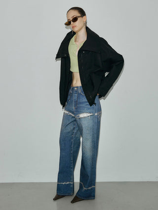 TROMPE-l’OEIL DENIM PANTS