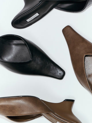 SCULPTURE WEDGE MULE