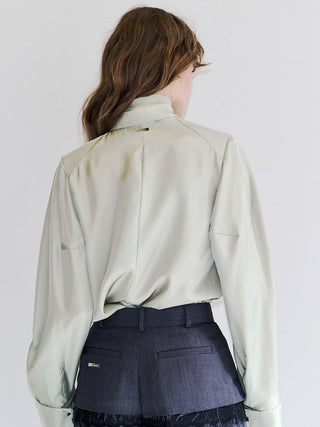 SQUARE TIE BLOUSE