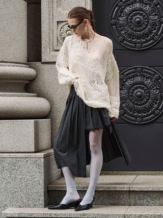 BOUCLE MOHAIR CRASH KNIT