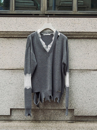 LACE CRASH OVER KNIT