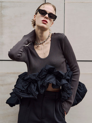 BALLOON FRILL KNIT