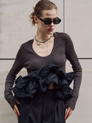 BALLOON FRILL KNIT