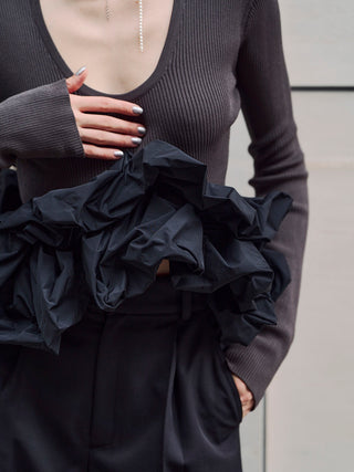 BALLOON FRILL KNIT