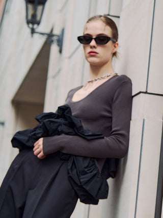 BALLOON FRILL KNIT