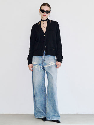 CHOKER VNECK CARDIGAN