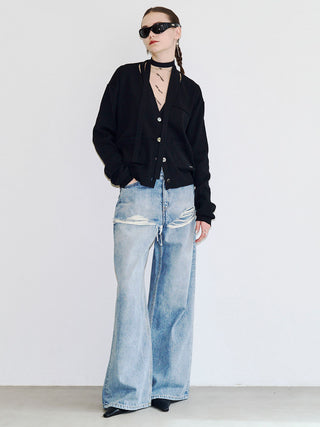 CHOKER VNECK CARDIGAN