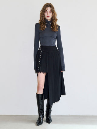 HIGH NECK CUTTING DETAIL TOP