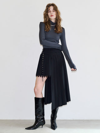 HIGH NECK CUTTING DETAIL TOP