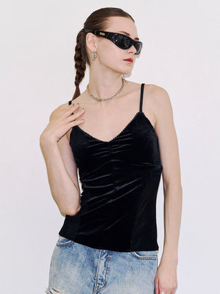 SIDE SHEER VELOUR CAMISOLE