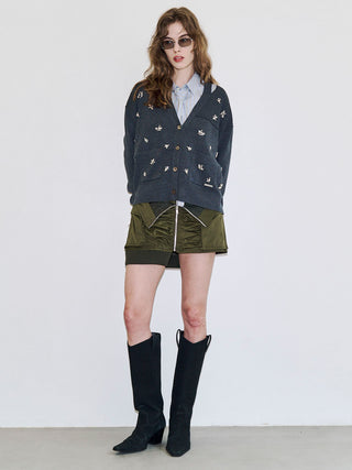BIJOU CHOKER VNECK CARDIGAN