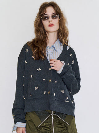 BIJOU CHOKER VNECK CARDIGAN