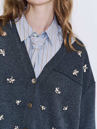 BIJOU CHOKER VNECK CARDIGAN
