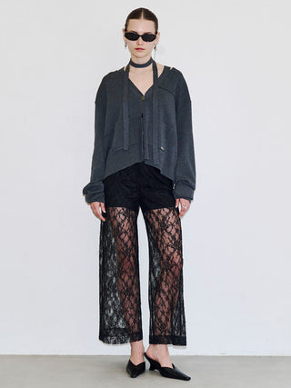 CHOKER VNECK CARDIGAN