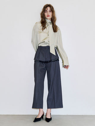 SQUARE TIE BLOUSE