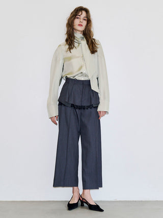 SQUARE TIE BLOUSE