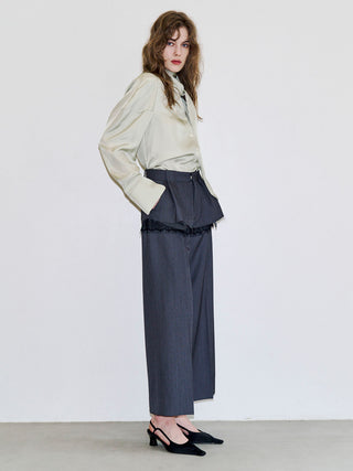 SQUARE TIE BLOUSE