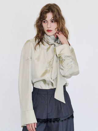 SQUARE TIE BLOUSE