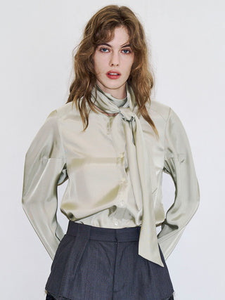 SQUARE TIE BLOUSE
