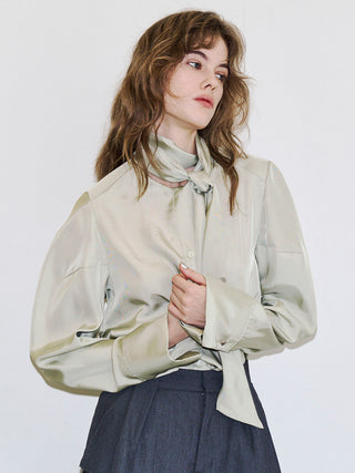 SQUARE TIE BLOUSE