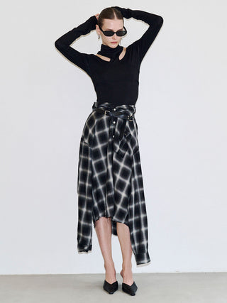 HIGH NECK CUTTING DETAIL TOP