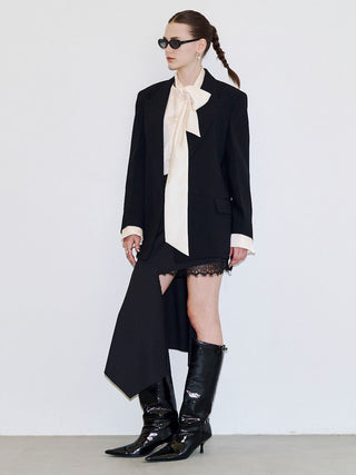SQUARE TIE BLOUSE