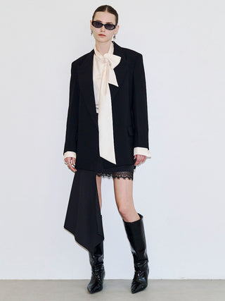SQUARE TIE BLOUSE