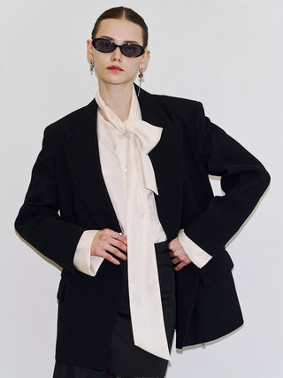 SQUARE TIE BLOUSE