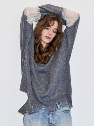 LACE CRASH OVER KNIT