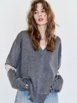 LACE CRASH OVER KNIT