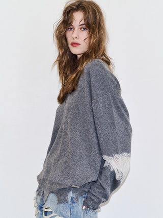LACE CRASH OVER KNIT