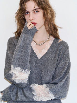 LACE CRASH OVER KNIT