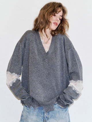 LACE CRASH OVER KNIT