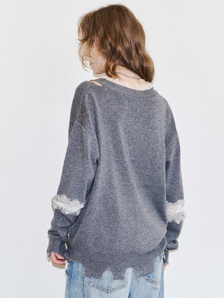 LACE CRASH OVER KNIT
