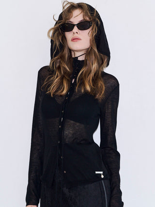 HIGH NECK KNIT CARDIGAN