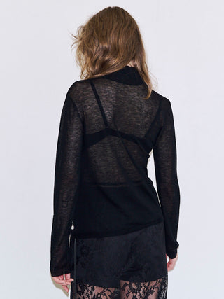 HIGH NECK KNIT CARDIGAN