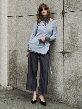 HIGH NECK KNIT CARDIGAN