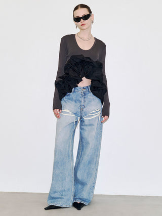 BALLOON FRILL KNIT