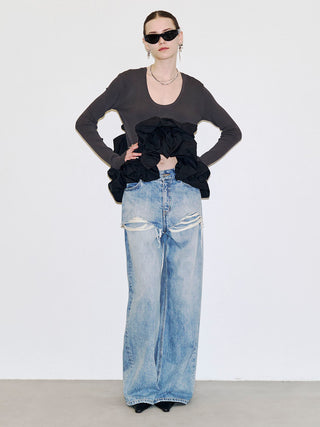 BALLOON FRILL KNIT