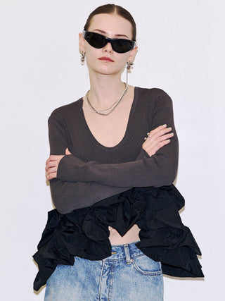 BALLOON FRILL KNIT