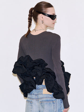 BALLOON FRILL KNIT