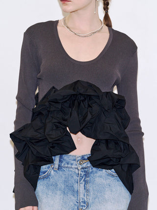 BALLOON FRILL KNIT