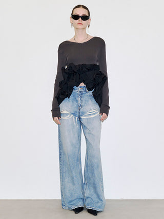 BALLOON FRILL KNIT