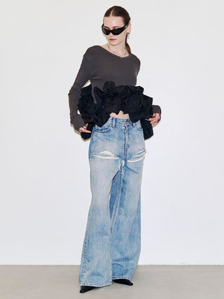 BALLOON FRILL KNIT