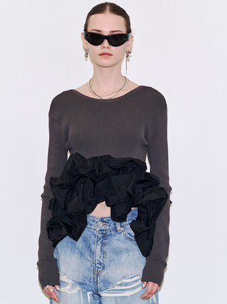 BALLOON FRILL KNIT