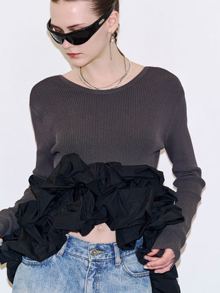 BALLOON FRILL KNIT